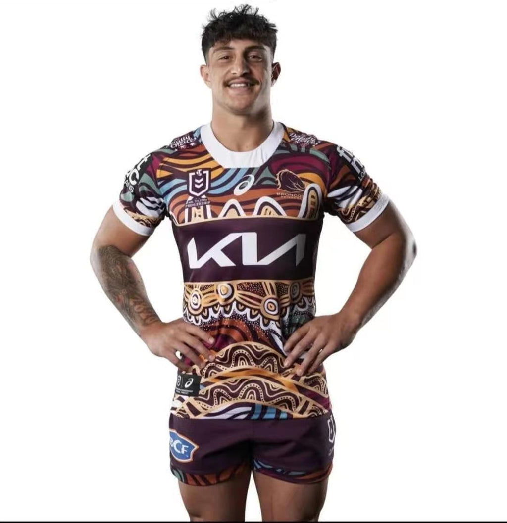 Broncos 2023 Kids Indigenous Printed Fan Shirt (Design B)