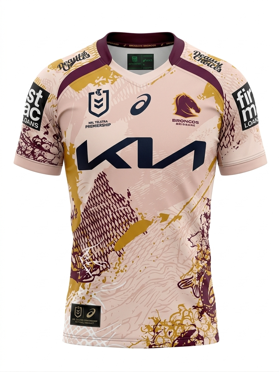 Broncos 2025 Kids Indigenous Printed Fan Shirt (V2)